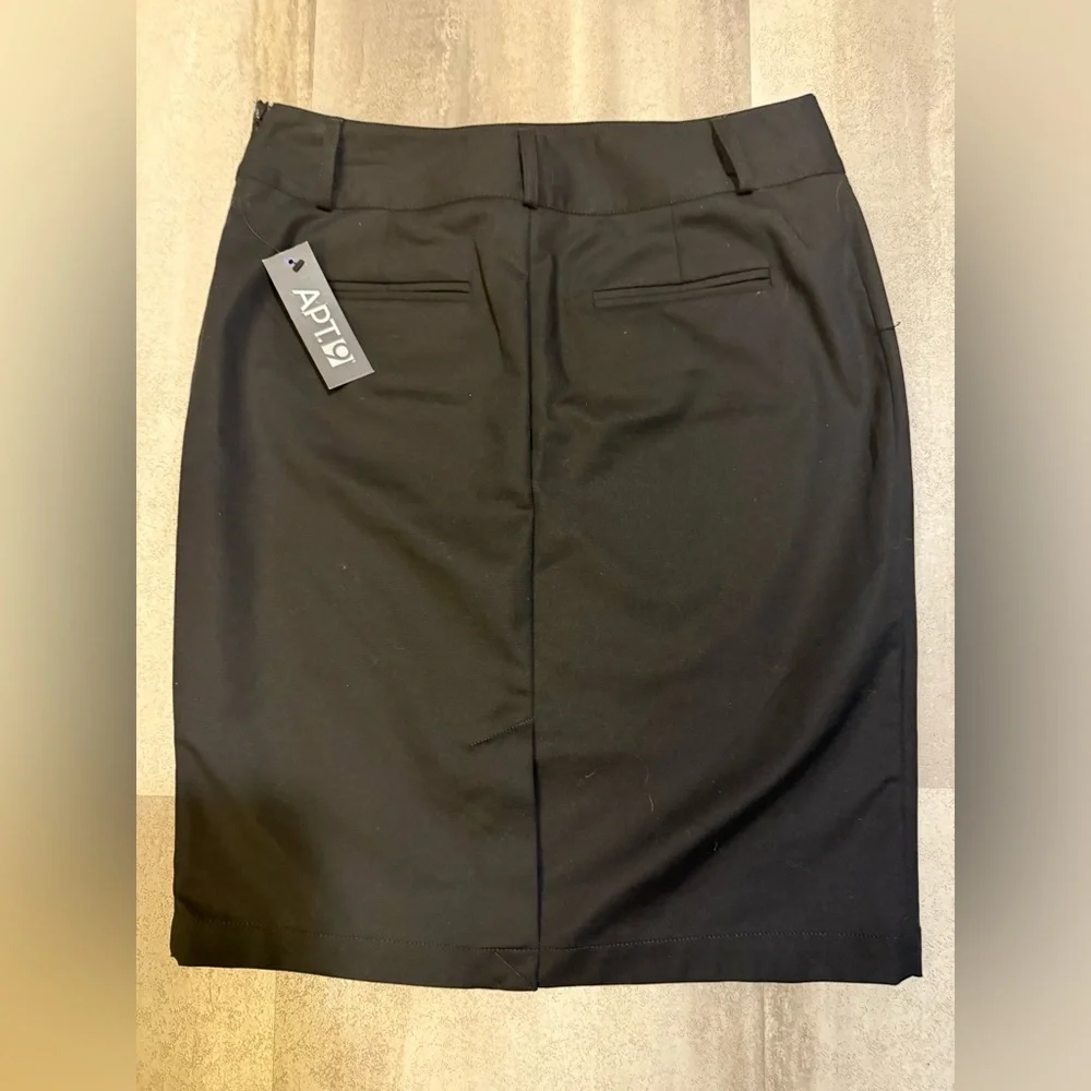 Apt. 9 Women's Elegant Black Pencil Skirt